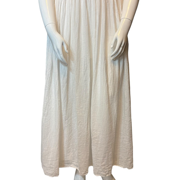 Grimani Penelope Hand Crafted Greek Dress, O/S, White Crinkle Cotton - Picture 8 of 16
